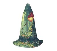 WZYCWB The mysterious Venus flytrap waits Printed M Wizard Cape, Themed Party Costume, Adult & Teen Cosplay Cape, Sizes S, M, L