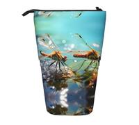 WZYCWB The Quiet Dragonfly Printed Retractable Pen Holder Suitable for use as a Simple Cosmetic Bag, Wallet, etc.