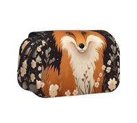 WZYCWB The sitting fox. Portable Pencil Case ideal for organizing pens in the office or storing makeup brushes