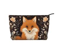 WZYCWB The Sitting Fox. Printed Cosmetic Storage Bag, Perfect for Business Trips and Travel.