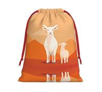 WZYCWB The Standing Lamb L Printed Gift Bags - Perfect for Weddings, Christmas, and Holidays - S/M/L