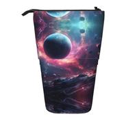 WZYCWB The Stars are Falling. Printed Retractable Pen Holder Suitable for use as a Simple Cosmetic Bag, Wallet, etc.