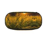 WZYCWB The Sunset Wheat Large Capacity Pencil Bag - Multifunctional Storage Box, Portable and Durable Pencil Bag for Office and School Supplies