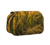 WZYCWB The Sunset Wheat Printing Portable Pencil Case ideal for organizing pens in the office or storing makeup brushes