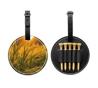 WZYCWB The Sunset Wheat Special Printed Golf tee Storage Bag - Portable Hanging Buckle Design