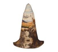 WZYCWB The tiger is strong. Printed Hooded Cape | Cosplay Costume, Halloween Anime Party Prop - Small