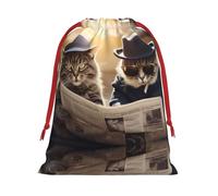 WZYCWB The two cool cats. L Printed Gift Bags - Perfect for Weddings, Christmas, and Holidays - S/M/L
