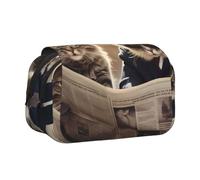 WZYCWB The two cool cats. Portable Pencil Case ideal for organizing pens in the office or storing makeup brushes