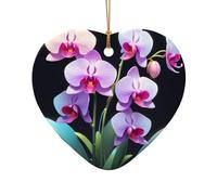 WZYCWB This Heart Shape ceramic Christmas tree Beautiful flowers printed with a pattern is perfect for winter Christmas party and home decor.