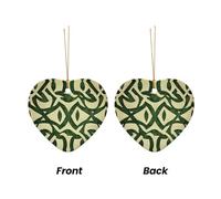 WZYCWB This Heart Shape ceramic Christmas tree Celtic knot printed with a pattern is perfect for winter Christmas party and home decor.