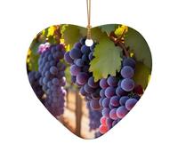 WZYCWB This Heart Shape ceramic Christmas tree Desert Grapes printed with a pattern is perfect for winter Christmas party and home decor.