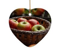 WZYCWB This Heart Shape ceramic Christmas tree fruits with water drops printed with a pattern is perfect for winter Christmas party and home decor.