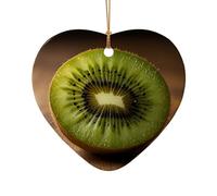 WZYCWB This Heart Shape ceramic Christmas tree Kiwi fruit slice printed with a pattern is perfect for winter Christmas party and home decor.