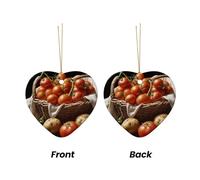 WZYCWB This Heart Shape ceramic Christmas tree Small cherry tomatoes printed with a pattern is perfect for winter Christmas party and home decor.