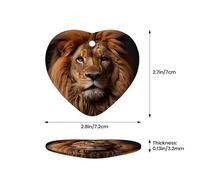 WZYCWB This Heart Shape ceramic Christmas tree The Lion's Gaze printed with a pattern is perfect for winter Christmas party and home decor.