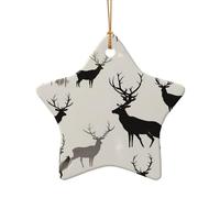 WZYCWB This Star Shape ceramic Christmas tree Bucks printed with a pattern is perfect for winter Christmas party and home decor.