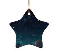 WZYCWB This Star Shape ceramic Christmas tree cartoon Starry Sky printed with a pattern is perfect for winter Christmas party and home decor.