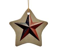 WZYCWB This Star Shape ceramic Christmas tree Line five-pointed star printed with a pattern is perfect for winter Christmas party and home decor.