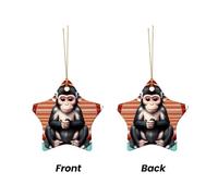 WZYCWB This Star Shape ceramic Christmas tree The silent monkey printed with a pattern is perfect for winter Christmas party and home decor.