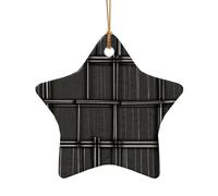 WZYCWB This Star Shape ceramic Christmas tree Thick lines interweaving printed with a pattern is perfect for winter Christmas party and home decor.