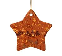 WZYCWB This Star Shape ceramic Christmas tree Vintage simple lines printed with a pattern is perfect for winter Christmas party and home decor.