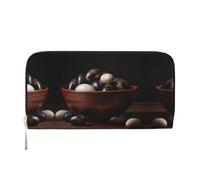 WZYCWB thousand-year egg Printed zippered wallet perfect for travel, business, and everyday wear. Holds cell phones and cash.