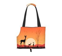 WZYCWB Three deer at sunset Printed Pet Shoulder Bag - Lightweight, Breathable Travel Small Pet Shoulder Bag