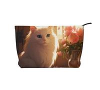 WZYCWB Tibetan Long-haired cat Printed Cosmetic Storage Bag, Perfect for Business Trips and Travel.