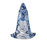 WZYCWB Tie-dyed roses Printed Hooded Cape | Cosplay Costume, Halloween Anime Party Prop - Large