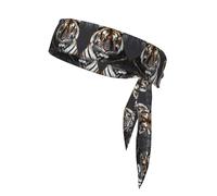 WZYCWB Tiger at Rest Printed Sports Headband, Men's and Women's Headscarf for Playing Ball, Morning Jogging, Outdoor Sports