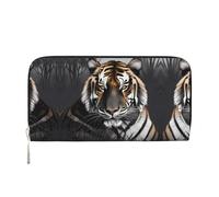 WZYCWB Tiger at rest Printed zippered wallet perfect for travel, business, and everyday wear. Holds cell phones and cash.