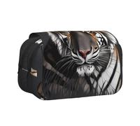 WZYCWB Tiger at rest Printing Portable Pencil Case ideal for organizing pens in the office or storing makeup brushes