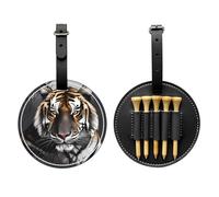 WZYCWB Tiger at Rest Special Printed Golf tee Storage Bag - Portable Hanging Buckle Design