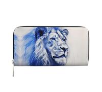 WZYCWB Tiny pet pig Leather clutch bags zipper wallets and card holders are perfect for travel or daily use, The Silent Lion, One Size