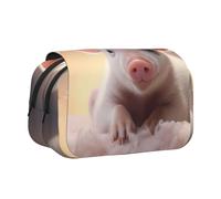 WZYCWB Tiny pet pig Portable Pencil Case ideal for organizing pens in the office or storing makeup brushes