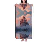 WZYCWB top Building Printed Super Soft Bath Towel (27x55 inches), Absorbent and Quick-Drying Towel, Suitable for Bathroom, spa, Gym,