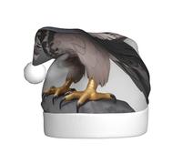 WZYCWB Topological Falcon Printed Santa Hats - Perfect for Christmas Eve, New Year's Eve, and Holiday Parties