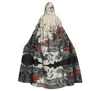 WZYCWB Traditional landscape painting Patterned Hooded Cape - Ideal Costume for Carnival/Festival Party Cosplay