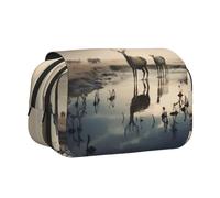 WZYCWB Tranquil River Portable Pencil Case ideal for organizing pens in the office or storing makeup brushes