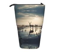 WZYCWB Tranquil River Printed Retractable Pen Holder Suitable for use as a Simple Cosmetic Bag, Wallet, etc.