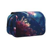 WZYCWB Transparent Butterfly Portable Pencil Case ideal for organizing pens in the office or storing makeup brushes