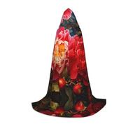 WZYCWB tree peonies Print M Hooded Cape | Cosplay Costume, Halloween Anime Party Prop