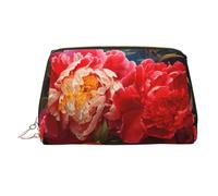 WZYCWB Tree Peonies Printed Leather Cosmetic Bag - Stylish and Portable Cosmetic Storage Bag