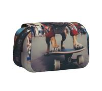 WZYCWB Trendy Pitbulls Portable Pencil Case ideal for organizing pens in the office or storing makeup brushes