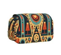 WZYCWB Triangle Tower Image Man Portable Pencil Case ideal for organizing pens in the office or storing makeup brushes