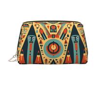 WZYCWB Triangle Tower Image Man Printed Leather Cosmetic Bag - Stylish and Portable Cosmetic Storage Bag