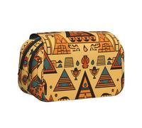 WZYCWB triangular building pattern Portable Pencil Case ideal for organizing pens in the office or storing makeup brushes