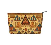 WZYCWB Triangular Building Pattern Printed Cosmetic Storage Bag, Perfect for Business Trips and Travel.