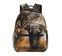 WZYCWB Tropical African Elephant Casual Backpack, 11.4x15.7x7.8 Inch, Laptop Backpack for Travel Hiking Business Camping Gym