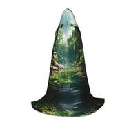WZYCWB tropical rain forest Print M Hooded Cape | Cosplay Costume, Halloween Anime Party Prop